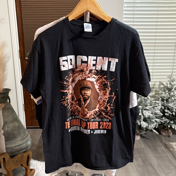 Gildan Other - Gildan Black 50 Cent Tour Graphic Tee Featuring Busta Rhymes & Jeremih